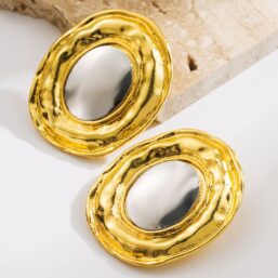 Pearl Metal Earrings 002