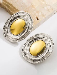 Pearl Metal Earrings 003
