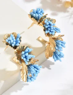 Hoop Earrings - Sky Blue