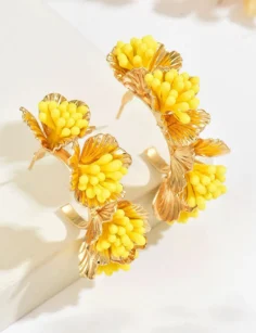 Hoop Earrings - Yellow