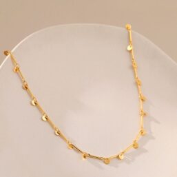 316L Stainless Steel Waterproof Minimal Pendant Necklace for Women