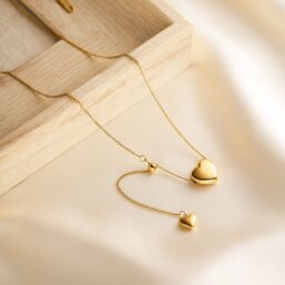 316L Stainless Steel Waterproof Stone Pendant Necklace for Women