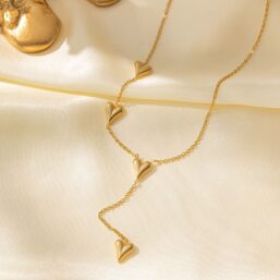 316L Stainless Steel Waterproof Heart Pendant Necklace for Women